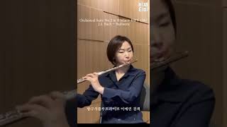 Orchestral Suite No.2 in B Minor BWV 1067 J.S. Bach - Badinerie 플루티스트 이예린 방구석플루트라이브 출연분