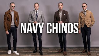 How To Wear Navy Chinos For Fall | 5 Ways To Wear Navy Chinos for Men