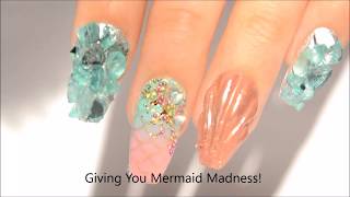 ADVANCED LEVEL: 3D SEA SHELL MERMAID NAILS