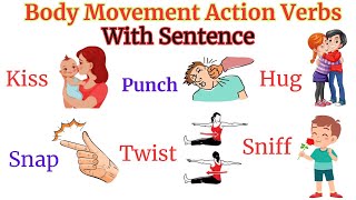 Body Movement Verbs for English Speaking Practice | Learn English  | English Vocabulary Verbs