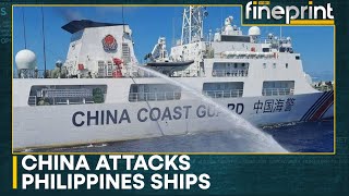 Chinese coast guard fires water cannons at Philippine vessels | WION Fineprint