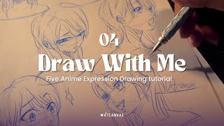 [Real-Time] Draw with me✨how i draw anime expressions tips and tricks