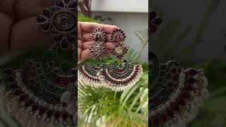 tribal chandbali earrings trce230530