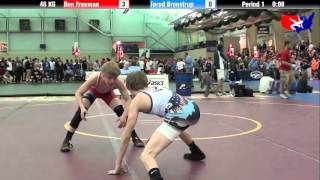 Ben Freeman vs. Jarod Bronstrup at 2013 FILA Cadet Nationals - FS