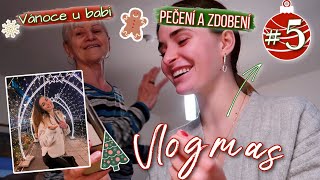 (poslední) VLOGMAS #5 - První Vánoce u babičky, zdobení stromečku, bruselní \u0026 pečení 🎄✨