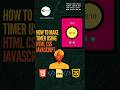 how to make timer using HTML CSS JAVASCRIPT | #javascript #countdown #coding #official.coding30