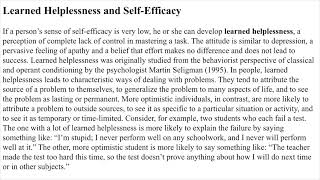 ch12 Motivation as Self Efficacy
