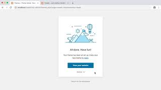 Setup wizard - Trawell WordPress theme