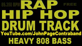 Rap Drum Track Heavy 808 Hip Hop Beat Loop 89 bpm