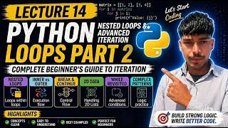 Python Loops Part 2 | Lecture 13 | Nested Loops, Break & Continue 🐍
