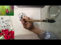 中国画课：玫瑰（双勾法） chinese painting class roses