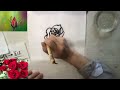 中国画课：玫瑰（双勾法） chinese painting class roses