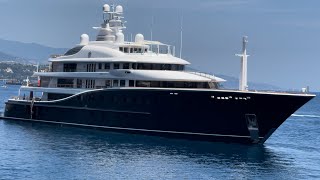 M/Y AQUILA – Ann Walton Kroenke’s $150MILLION Megayacht leaving Monte Carlo, Monaco @archiesvlogmc