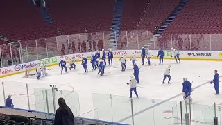 Sabres practice on gameday in Vancouver