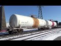 cpkc 252 with two ns units at south bettendorf ia february 22 2025