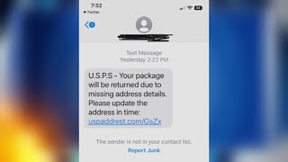 Chesapeake Sheriff's Office warn residents of text scam claiming to be from USPS