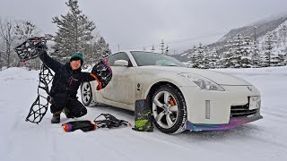 北海道で樹脂チェーンと布チェーンを検証してみた【スノーモンスター / バイアスロンクイックイージー】