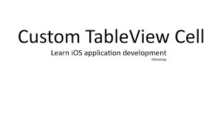 13 Custom TableView Cell