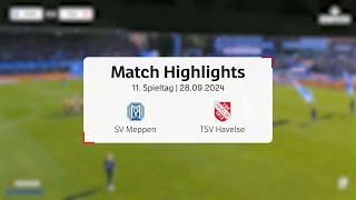 SV Meppen sorgt für erste Niederlage des TSV Havelse der Saison l Regionalliga Nord 11. Spieltag