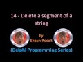 Delphi Programming Series: 14 - Delete a segment of a string