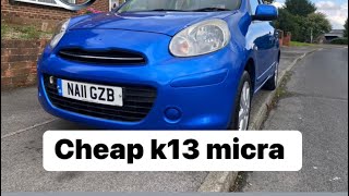 I buy one of the cheapest k13 Nissan micra’s on the market