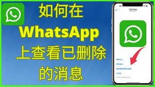 如何在 WhatsApp 上查看已删除的消息（2024）