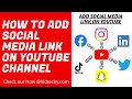 how to add social media link on youtube channel