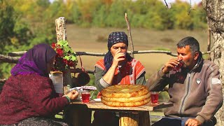 Pendirli Piroq və İtburnu Kompotu, ASMR food, Country Life Vlog