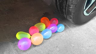 DESTRUCTION TEST WITH CAR ASMR #14 BALLOONS