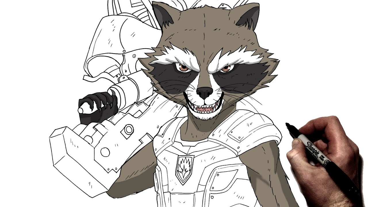 Rocket Raccoon Drawing