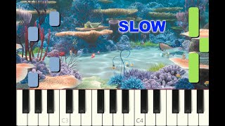 SLOW piano tutorial "FINDING NEMO" Main theme, NEMO EGG, Pixar, 2003, with free sheet music (pdf)