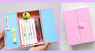 DIY Pencil Case/How to make Pencil Box with waste cardboard /Best out of waste