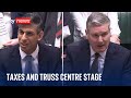 PMQs: Rishi Sunak and Sir Keir Starmer clash over Liz Truss, Angela Rayner and tax policy