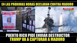 URGENTE!! VAN A CAPTURAR a MADURO gobernadora de PUERTO RICO pide enviar DESTRUCTORES