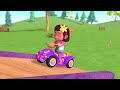 learn dinosaur names with wooden tumbling toys fun and 3d educational video for kids cartoons