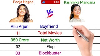 Pooja Hegde vs Rashmika Mandana - Boyfriend, Age, Net Worth,Car, Family, Biography _ Kamper K Videos