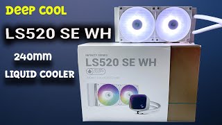 DeepCool LS520 SE WH 240MM liquid CPU cooler Unbox Install test