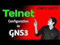 How to Configured Telnet in GNS3 | Telnet-Remote Access | Command of Telnet |#CCNA2022 #PMNetworking