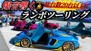 総額20億円のド派手なランボルギーニ集団による大洗ランチツーリングを開催!!