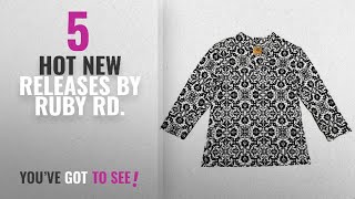 Hot New Ruby Rd. Women Clothing [2018]: Ruby Rd. Must Haves II 3/4 Sleeve Embellished Funnel Neck