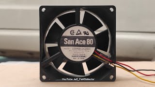 Mid 2005's Sanyo Denki San Ace 80 Fan 109PB0812C2031 12V 0.55A 5000rpm 8032 3wire DBB Made In Japan