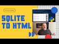 How to Output HTML from SQLite