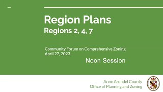 Comprehensive Zoning Virtual Public Forum - Noon