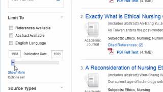 Video 1: Introduction to CINAHL