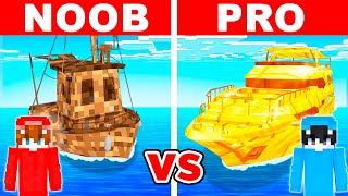 Minecraft NOOB vs PRO: YATE de Lujo en Batalla de Construcción