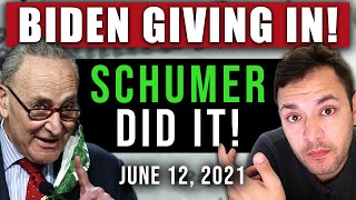 (SCHUMER DID IT! BIDEN GIVING IN!) STIMULUS CHECK UPDATE & BIDEN INFASTRUCTURE 06/12/2021