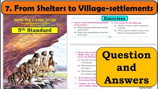 7. From Shelters to Village settlements | Question answers | EVS 2 | Standard 5 | MH State Board