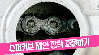 슈퍼커브 체인 장력 조절하는 방법 / 토크렌치 사용 방법 / 오토바이 자가 정비