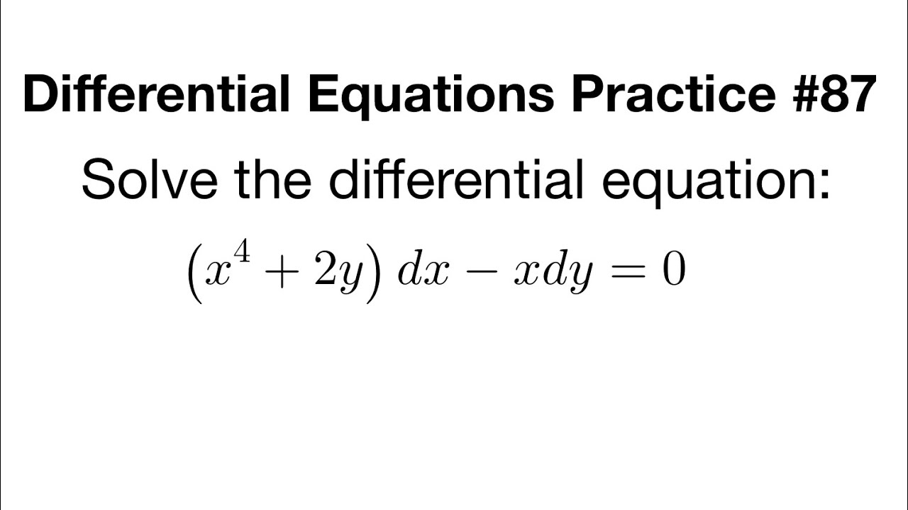 Differential Equations Problems