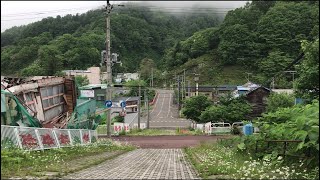 夕張市・梅雨空の梅ヶ枝横丁（2022年夏）